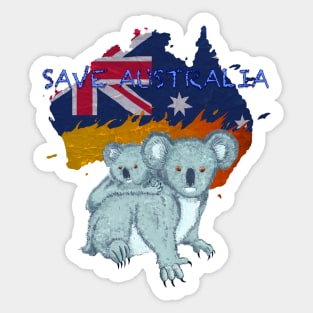 Save Australia Koalas Sticker